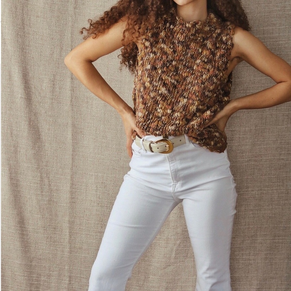Vintage Sleeveless Mockneck Sweater